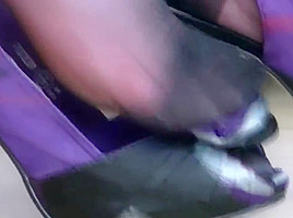 Nylon foot play in black