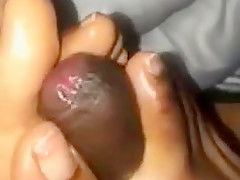 Oily Ebony Footjob