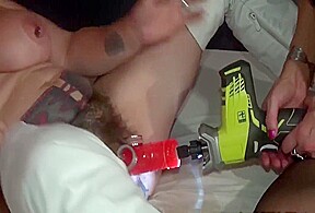 Old depraved slave whore with huge cunt rings mistreated