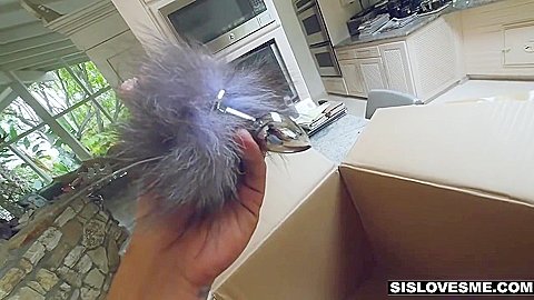 Open Minded Stepsister Ashley Lets Her Stepbrother Play With Her Toys And Ass