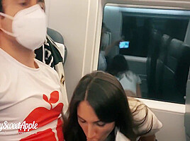 Pandemic Porn In A Train With Surprise Creampie - Pu