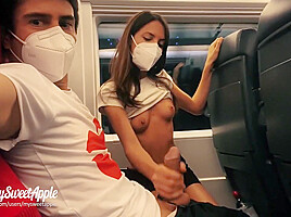 Pandemic Porn In A Train With Surprise Creampie - Pu
