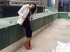 Pantyhose Smoking Footjob Handjob Public Humiliation