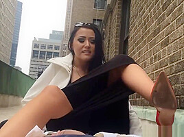 Pantyhose Smoking Footjob Handjob Public Humiliation