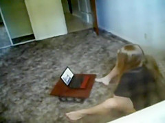 Peeping the neighbor girl video chatting