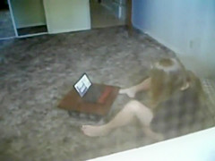 Peeping the neighbor girl video chatting