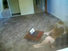 Peeping the neighbor girl video chatting