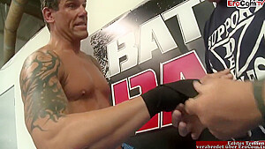 Petite Blonde teen 18+ With Small Tits Fucks In A With Boxing Ring