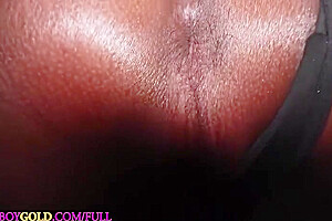 Petite Dark Skinned Ladyboy Jina Sucking His Big Cock Before Butt Fucking With Jina 3