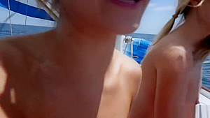 Petite teen 18+ sailors fucked by the captain on a boat