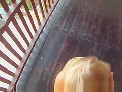 Pickedup eurobabe POV fucked on the balcony