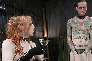 Pitful alt man anal fucked by shemale