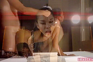 Ponytailed Ladyboy Emmy Had Intercourse Doggy Style