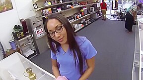 Pretty teen 18+ Med student 18+ Stuffs Panties In Her Twat To Pay Bills