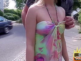 Public Amateur German Babe Fucked Outdoor After Casting