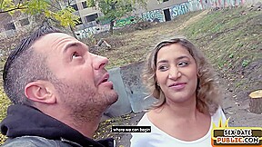 Public Euro MILF POV fucked by date in abandoned building