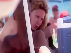 Public nudist beach amateur couple masturbating and fucking