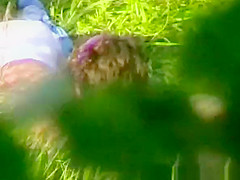 Pussy eating in public park