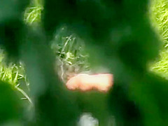 Pussy eating in public park