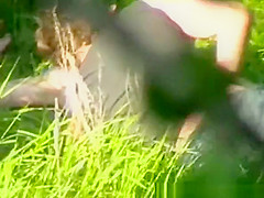 Pussy eating in public park