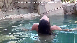 Rahyndee backyard pool side POV Fucking