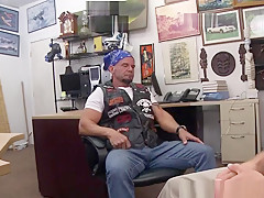 Real biker pawns his asshole for cash