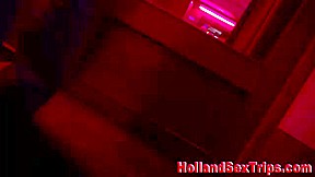 Real blonde prostitute eats rod