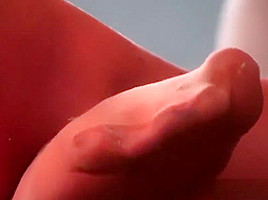 Red pantyhose feet