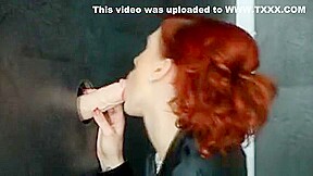 Redhead Bukkake Solo Euro At The Gloryhole In High Def