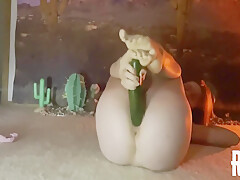 Redhead Rides A Long Cucumber 11 Min