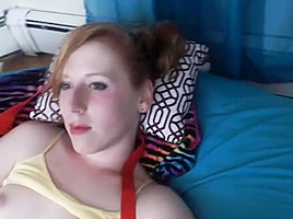 Redhead Tgirl masturbation