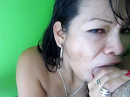 Redhead big tits latina throat fucked and face cummed on