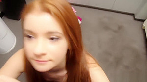 Redheaded teen 18+ Gives Perfect Blowjob