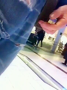 Ripped jeans in shopping center(CORRECTED ROTATION)