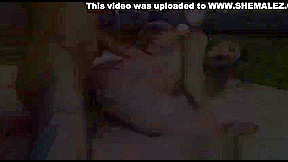 Rough throat fucked shemale anally penetrated