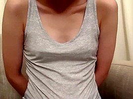 Rumorous braless girl in rural town