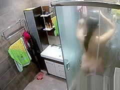 Sasha takes a shower after sex with peter : (shower) RealLife
