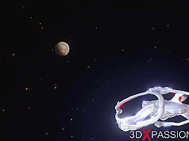 Sci-fi fucking machine Hot alien dickgirl fucks hard a black woman in restraints on the exoplanet