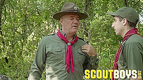 ScoutBoys Sexy hung DILF Dillo Stone barebacks Boy Scout