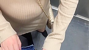 Sex In Public, In The Elevator With A Stranger And They Catch Us 8 Min