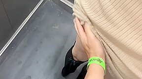 Sex In Public, In The Elevator With A Stranger And They Catch Us 8 Min