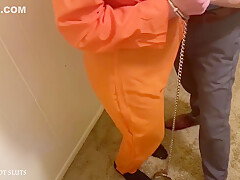 Sexy Foot Fetish Girl Prisoner Slave Arrested By Nylon Sissy Pantyhose Cuffed Handjob