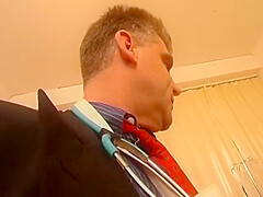 Sexy German Patient And Nurse Pleasing A Doctors Loaded Bone