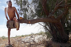 Sexy Shemale Likes To Ride Thick Bare Trunk In Heels