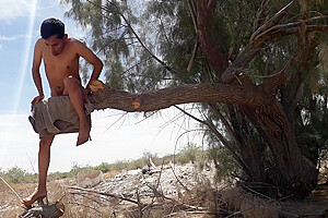 Sexy Shemale Likes To Ride Thick Bare Trunk In Heels