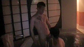 Sexy french twink fuck in the sauna - CrunchBoy