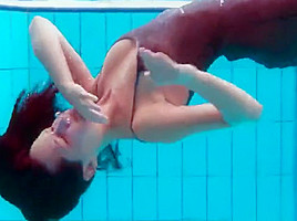Shaved cutie Nata Szilva is a mermaid