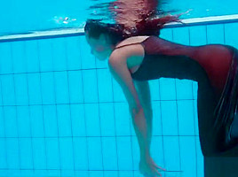 Shaved cutie Nata Szilva is a mermaid
