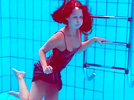 Shaved cutie Nata Szilva is a mermaid