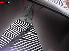 Sheer panty of a sexy lady seen in free upskirt video
